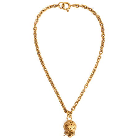 Chanel CC Ball Pendant Necklace